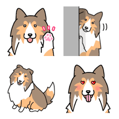 [LINE絵文字] 犬種別シェットランドシープドッグ絵文字の画像