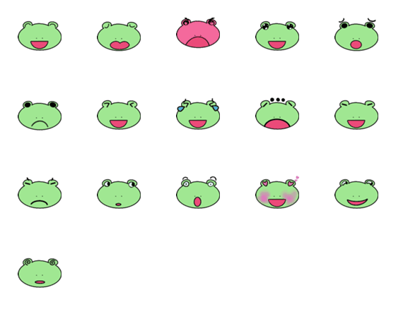 [LINE絵文字]frog quackの画像一覧