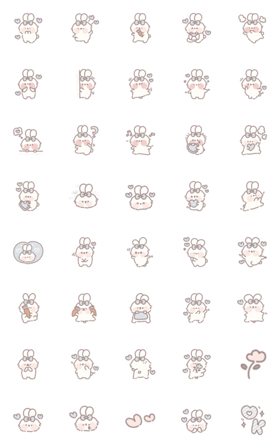 [LINE絵文字]Pikkalik : blue rabbitの画像一覧
