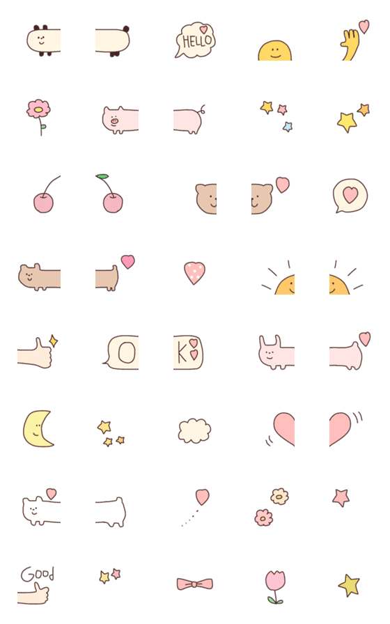 [LINE絵文字]繋がる！cute絵文字♡の画像一覧