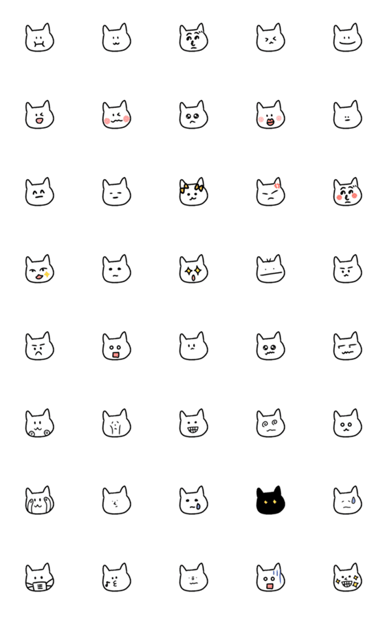 [LINE絵文字]ねこの表情の画像一覧