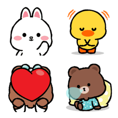 [LINE絵文字] BROWN ＆ FRIENDS x FON_PK Emojiの画像