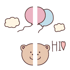 [LINE絵文字] つなげてcute♡絵文字の画像