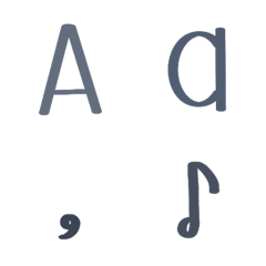 [LINE絵文字] Cute handwriting alphabet ABC emoji V10の画像