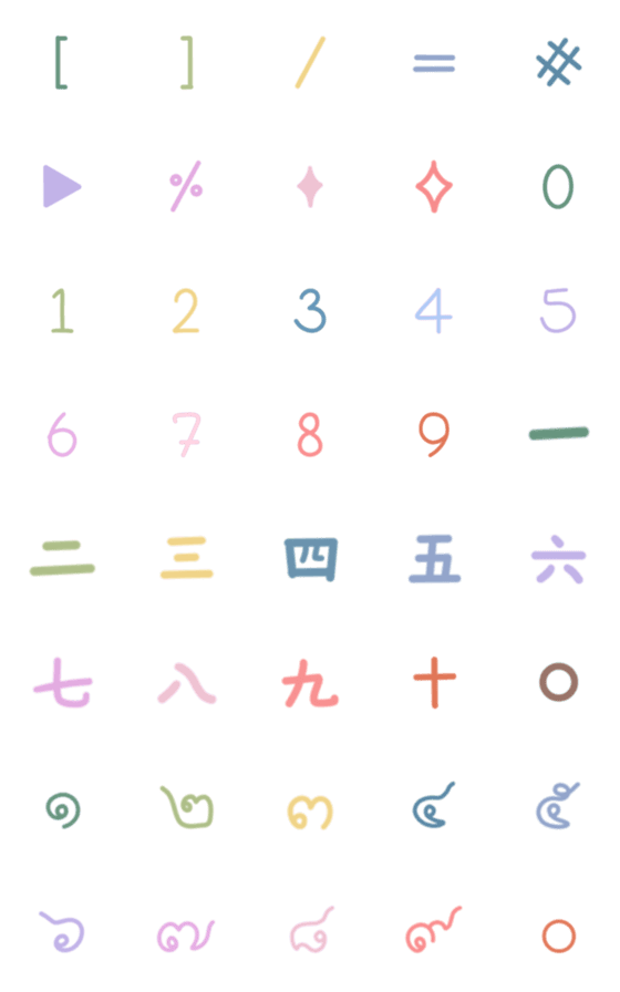 [LINE絵文字]Numbers(TH/EN/CN)の画像一覧