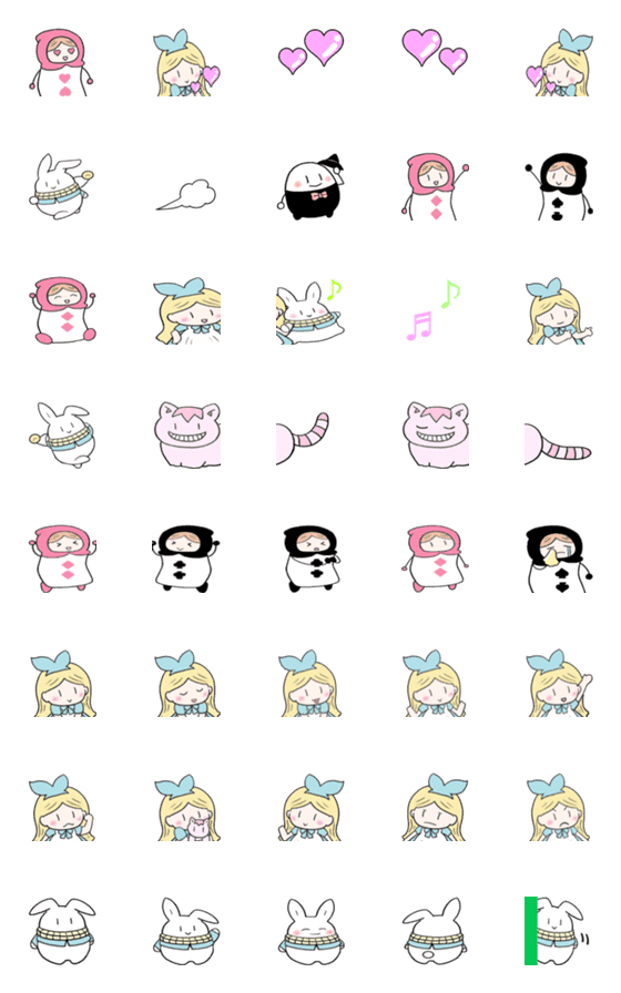[LINE絵文字]つなげてアリスの画像一覧