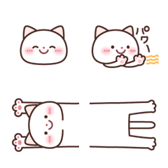 [LINE絵文字] 使いやすい♪しろねこえもじの画像