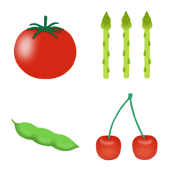 [LINE絵文字] 動くよ。野菜と果物の絵文字の画像