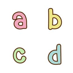 [LINE絵文字] Emoji a-z  Pastelの画像