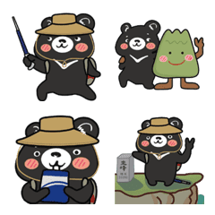 [LINE絵文字] Black bear Loves Mountain Climbingの画像