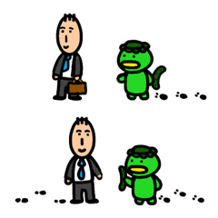 [LINE絵文字] 紳士とかっぱの画像