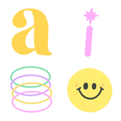 [LINE絵文字] Alphabet emoji (-:の画像