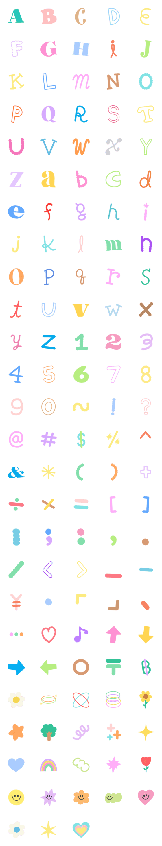 [LINE絵文字]Alphabet emoji (-:の画像一覧