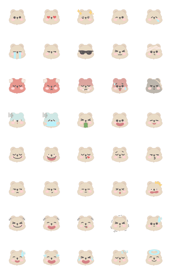 [LINE絵文字]emoji Bear.の画像一覧