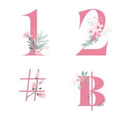 [LINE絵文字] flower numbers 1-10の画像