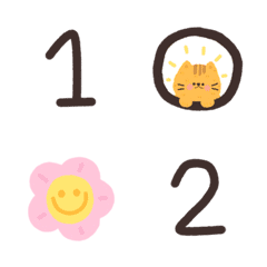 [LINE絵文字] My Crayon Numbers :)の画像