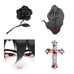 [LINE絵文字] vampire - ( red black )の画像