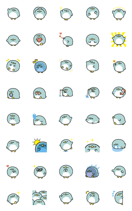 [LINE絵文字]うごくペンギン絵文字の画像一覧