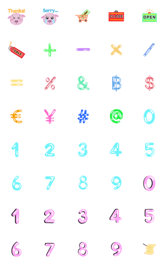 [LINE絵文字]Numbers_Emojiの画像一覧