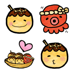 [LINE絵文字] たこ焼き屋のたこやきちゃんの画像