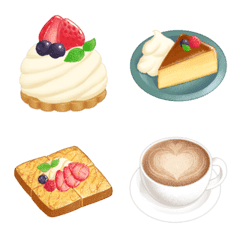 [LINE絵文字] スイーツ色々8～Cafe menu～の画像