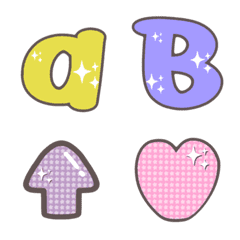 [LINE絵文字] ABC 123 Alphabet cute emoji V.3の画像