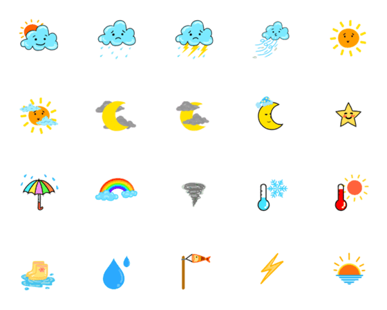 [LINE絵文字]Weather_Emojiの画像一覧