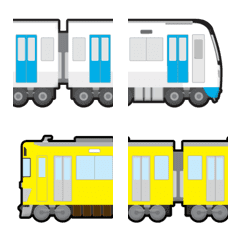 [LINE絵文字] つなげて 遊べる 電車 絵文字 2の画像