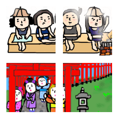 [LINE絵文字] 美女たちの日常 繋がるイベント サウナ他の画像