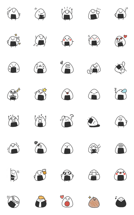 [LINE絵文字]おにぎりーず#絵文字の画像一覧