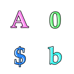 [LINE絵文字] A-Z ＆ Numbers Emojiの画像