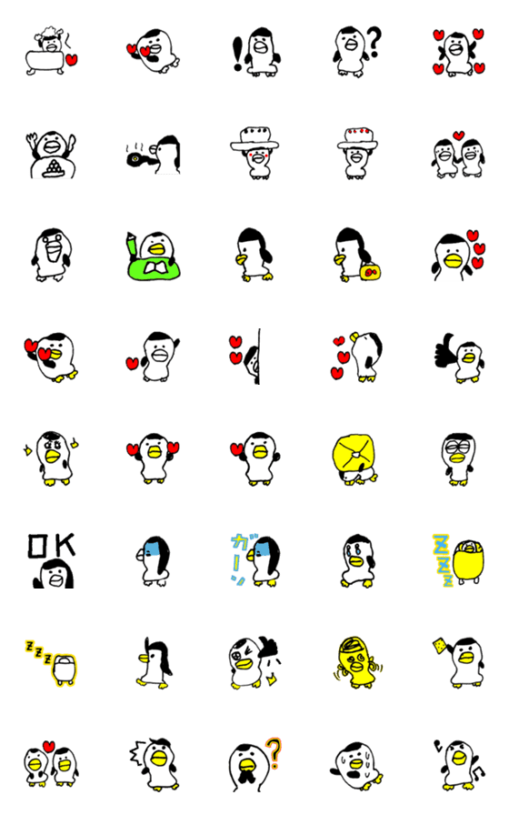 [LINE絵文字]ペンギンの季節の画像一覧