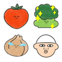 [LINE絵文字] 野菜たちの絵文字の画像
