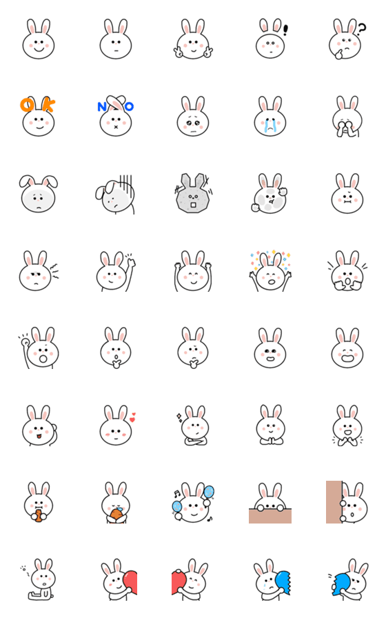 [LINE絵文字]うさぎのきもち。の画像一覧