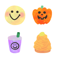 動く♪ハロウィン♥秋のスイーツ 修正版の絵文字メイン画像