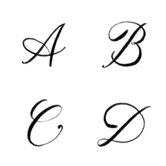 [LINE絵文字] Copperplate hand letteringの画像