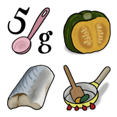 [LINE絵文字] レシピメール用/色んな食材♡シンプル vl.1の画像