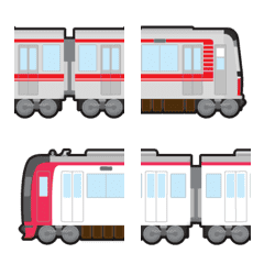 [LINE絵文字] つなげて 遊べる 電車 絵文字 4の画像