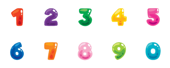 [LINE絵文字]BubbleNumberの画像一覧