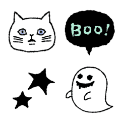 [LINE絵文字] ネコ(ちょこっとハロウィン)の画像