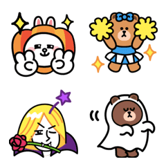 [LINE絵文字] 動くブラコニ★秋・ハロウィン絵文字の画像