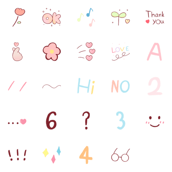 [LINE絵文字]Sweet Love Emojiの画像一覧