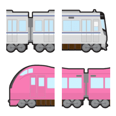 [LINE絵文字] つなげて 遊べる 電車 絵文字 8の画像