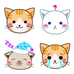 [LINE絵文字] かわいい猫♡基本の絵文字の画像