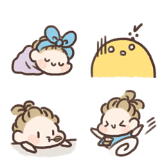 [LINE絵文字] Baby Na and Guo - Emoji 2 (Dynamic)の画像