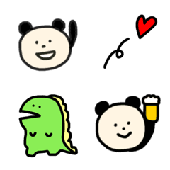 [LINE絵文字] 日常で使える絵文字と動物たちの画像