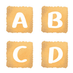 [LINE絵文字] Square crisp ABCD English lettersの画像