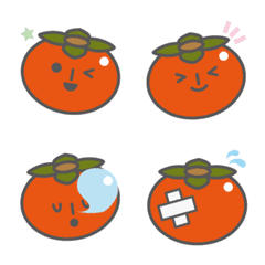 [LINE絵文字] シンプルな柿の絵文字の画像