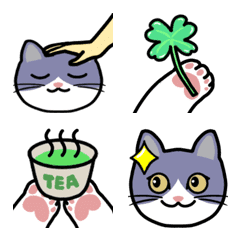 [LINE絵文字] Cat Meow Meow Little Blue - Emoji 1の画像
