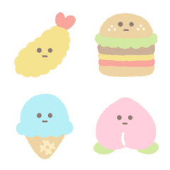 無表情な食べ物絵文字の絵文字メイン画像